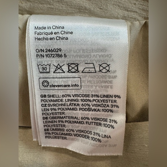 H&M Beige Linen Blend Mini Skirt | Size 6 - Picture 6 of 6